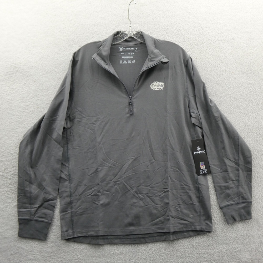 '47 Quarter Zip Mens Medium Florida Gators Gray Long Sleeve Cotton Pullover